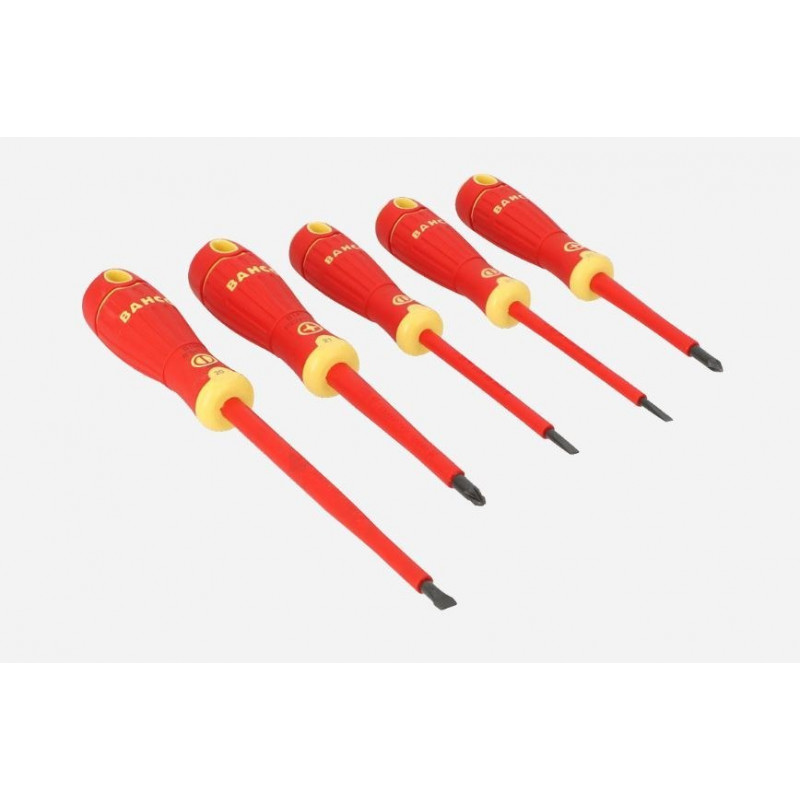 Набор из 5 изолированных отверток BahcoFit для шлицевых и винтов Pozidriv Bahco [B220.015]