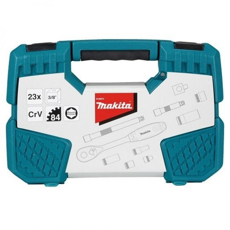 Набір із 23 торцевих ключів із тріскачкою 3/8, Makita [B-65573]