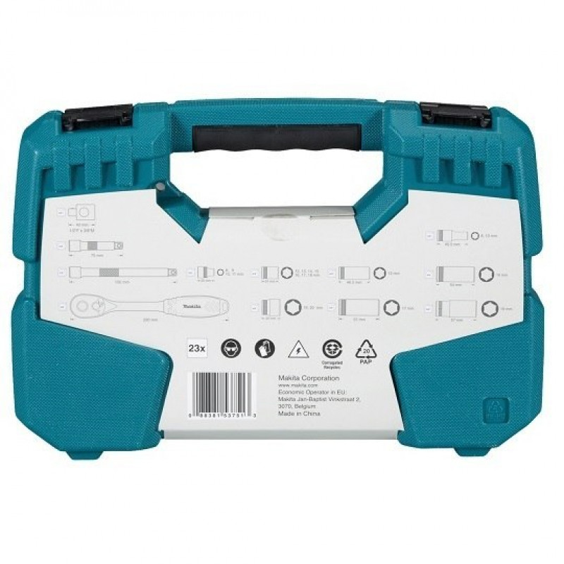 Набір із 23 торцевих ключів із тріскачкою 3/8, Makita [B-65573]