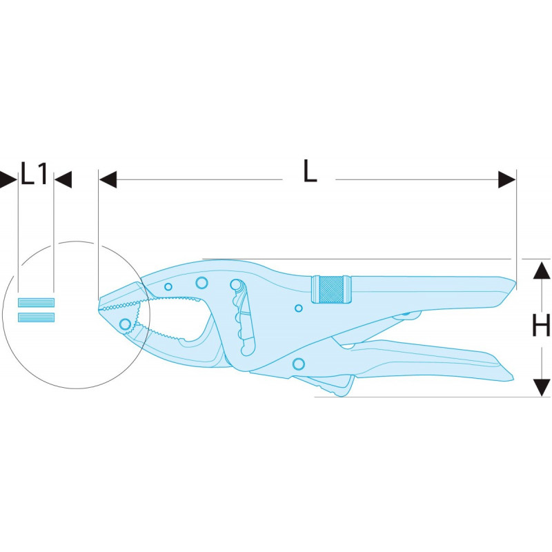 Багатопозиційні плоскогубці з великим отвором Facom [505A]
