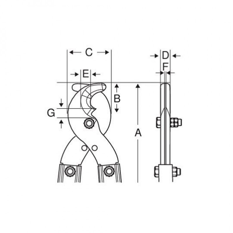 Дворучні кусачки для алюмінієвих та мідних кабелів діаметром до 25,4 мм, BAHCO [2520]
