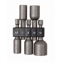 Набор торцевых бит 1/4 с магнитом M5.5 – M13, 5 шт., IRIMO [474M-5-H]