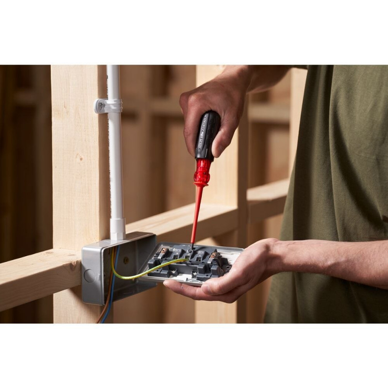 Комплект: 2 викрутки зі змінними ізольованими лезами VDE та тестер напруги 10 шт. Stanley Fatmax [FMHT66426-0] у сумці