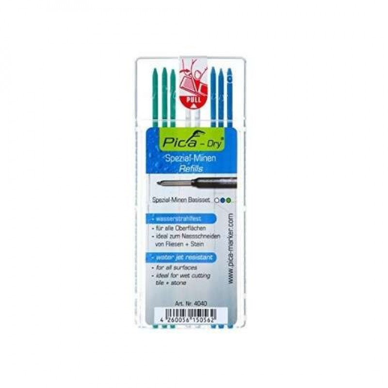 Набір механічного олівця, телескопічного маркера, ручки та воскового маркера для розмітки Master-Set Pica [55020]