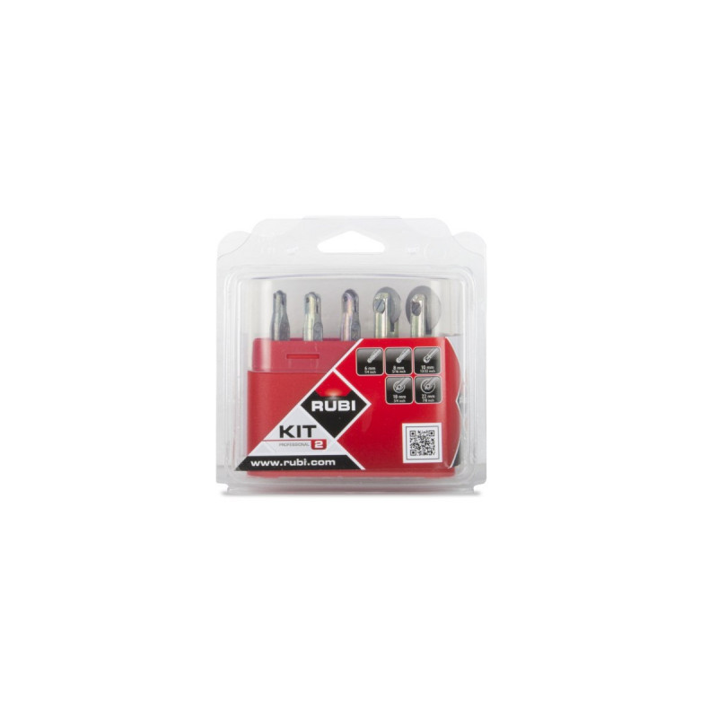 Набор из 5 режущих ножей с колесом 6, 8, 10, 18 и 22 мм для ручных резаков, Rubi [01996]