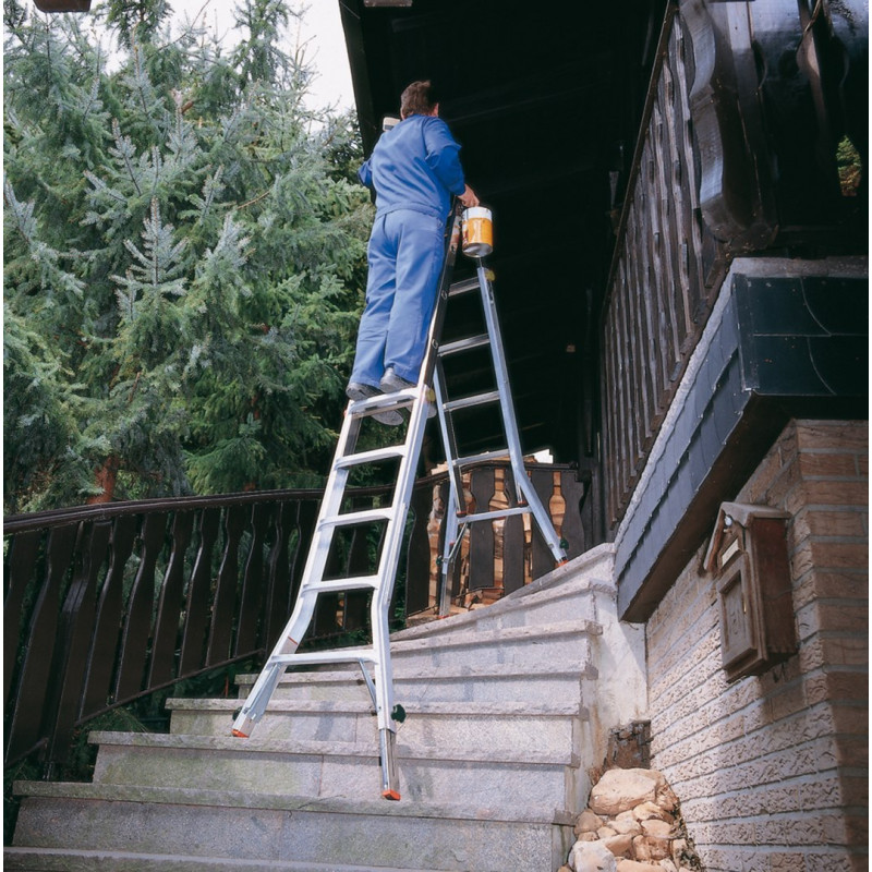 Телескопические шарнирные стремянки KRAUSE TeleVario 4x5 [129987]