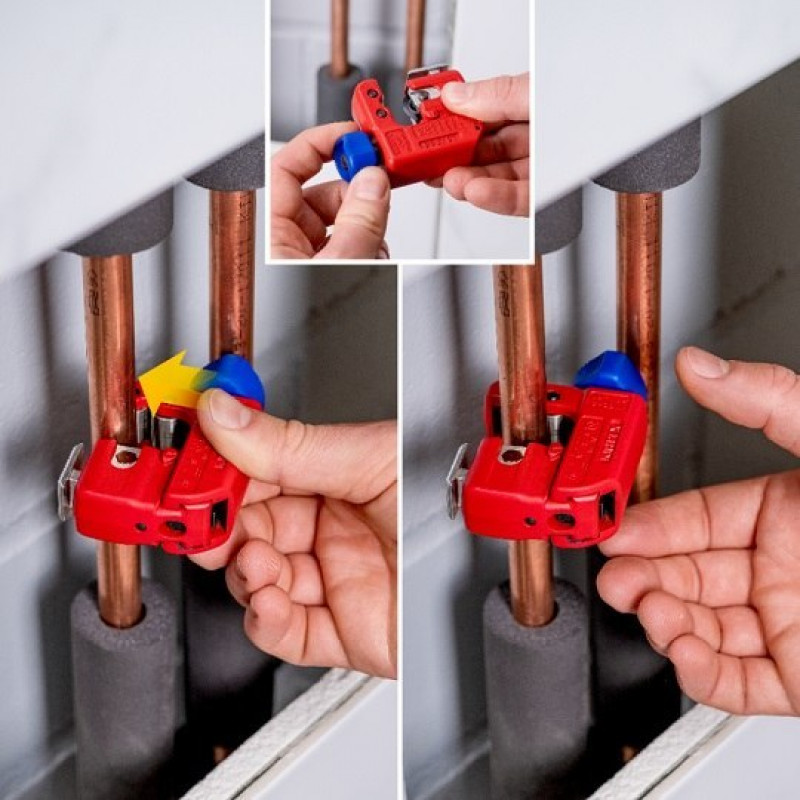 Труборезы для медных, латунных и нержавеющих стальных труб диаметром 3-30 мм, TubiX S, KNIPEX [90 31 01]