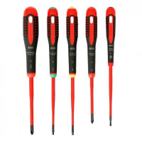 Набір з 5 ізольованих викруток для плоских, хрестоподібних та TORX гвинтів, SLIM VDE ERGO, Bahco [BE-9871SL]