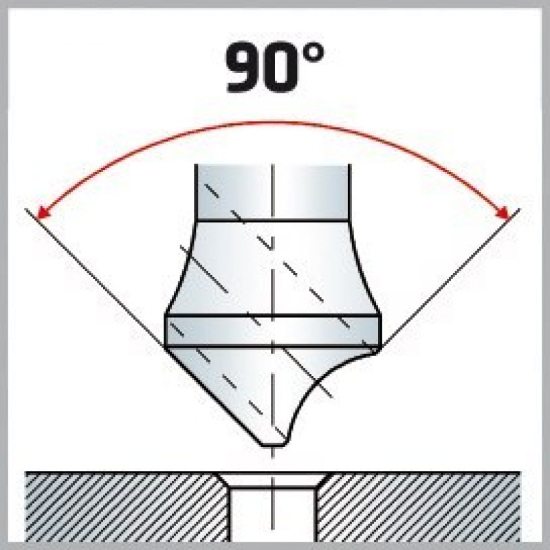 Зенкер HSS 90' 25 мм, змінний крок, Alpen [0232002500100]