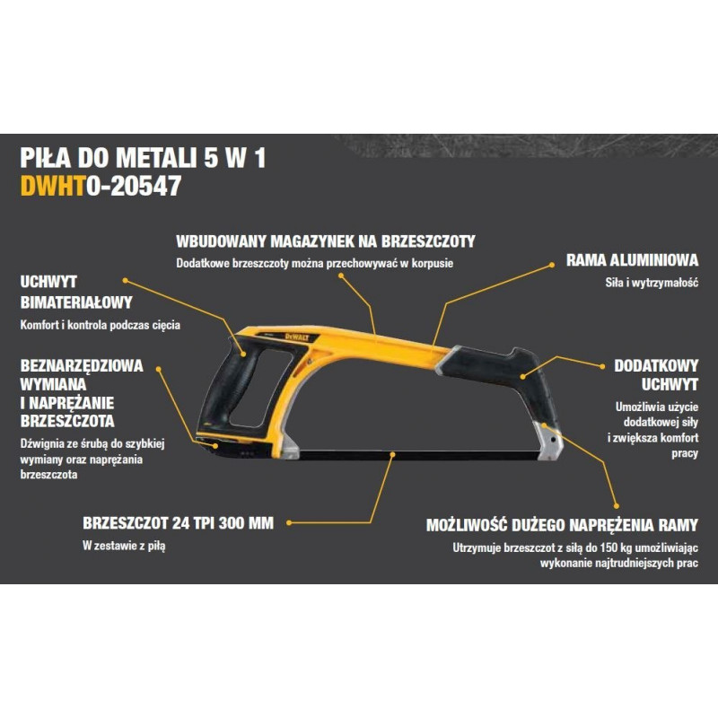 Багатофункціональна ножівка DeWalt 5-в-1 [DWHT0-20547]