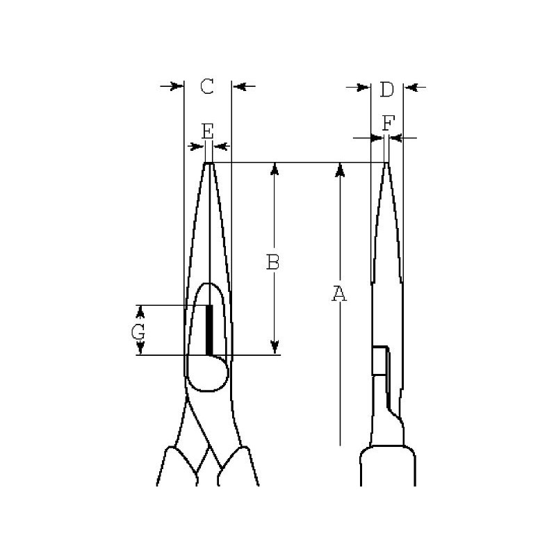 Плоскогубці з довгими напівкруглими губками 160 мм, багатокомпонентна ручка, Bahco [2430 G-160 IP]