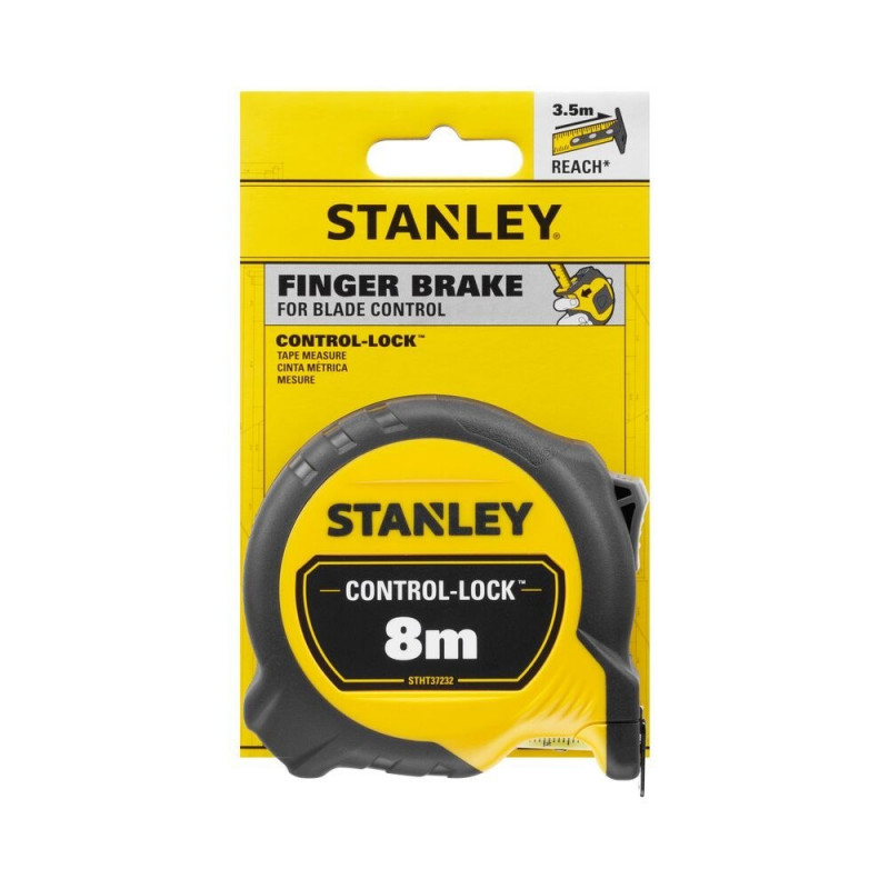 Рулетка измерительная Stanley 8 м стальная [STHT37232-0] с функцией управления и блокировкой