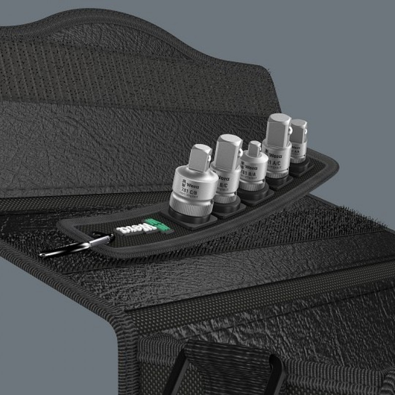 Набор из 5 адаптеров для ручных головок 781/5 Set 1, 2go Wera [05042680001]