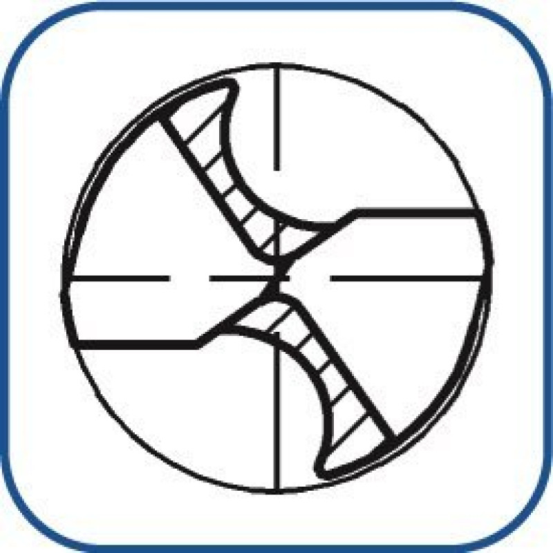 Кобальтовое сверло по металлу 15.0 мм HSS-Co PZ, короткое со шлифованной 3-плоской ручкой ALPEN [0090601500100] закругленное