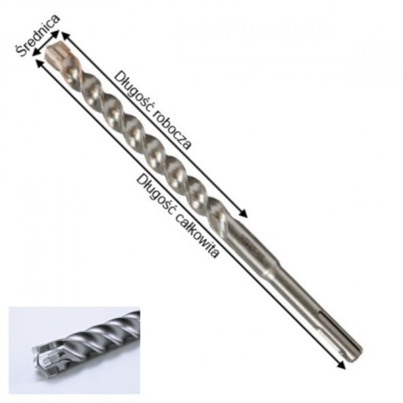 Свердло для перфоратора SDS-plus, поперечне лезо Nemesis II, 32-250/200 мм, Makita [B-58780] для залізобетону