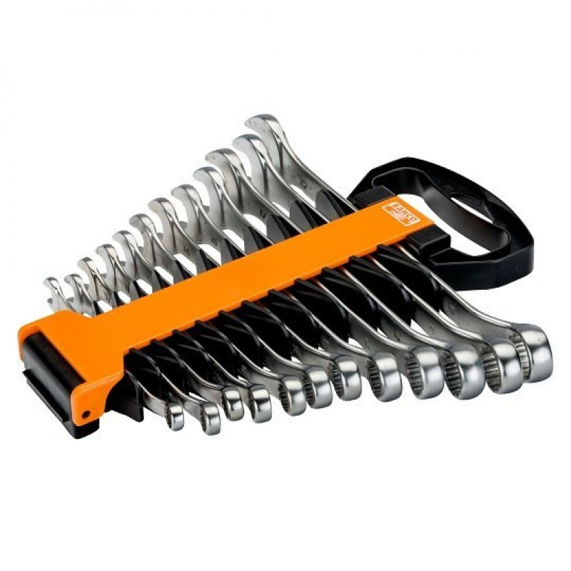 Набір з 12 метричних ріжкових ключів з виїмкою 8-19 мм, Bahco [1952M/SH12]