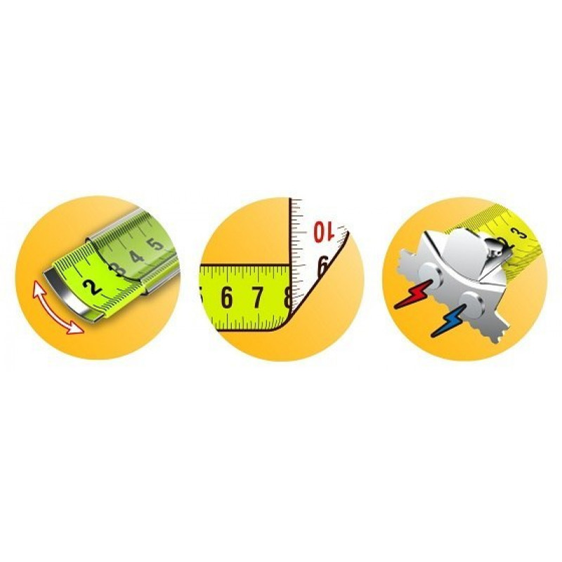 Рулетка Komelon 8 м [MPT87] з магнітним гачком