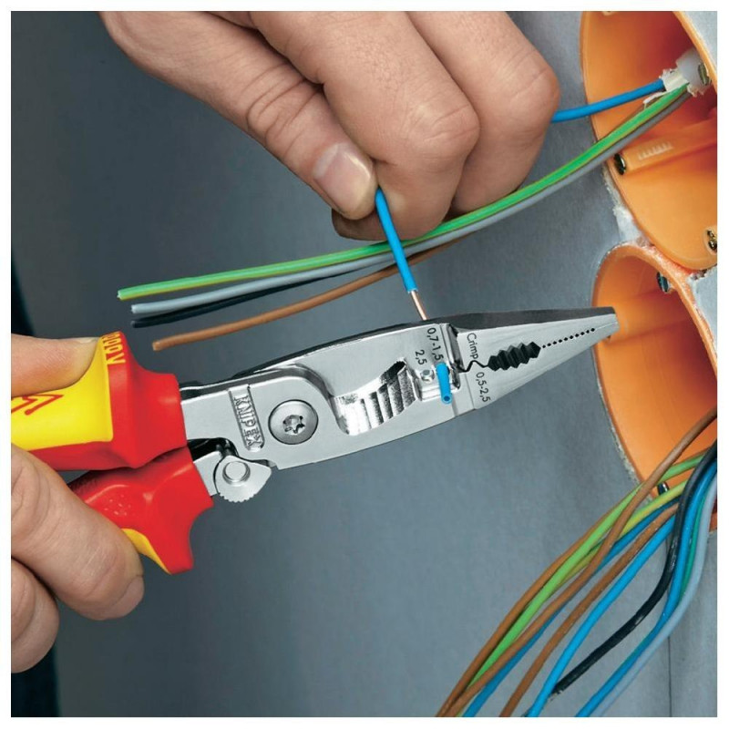 Плоскогубцы Knipex VDE с 6 функциями для электриков [13 86 200]