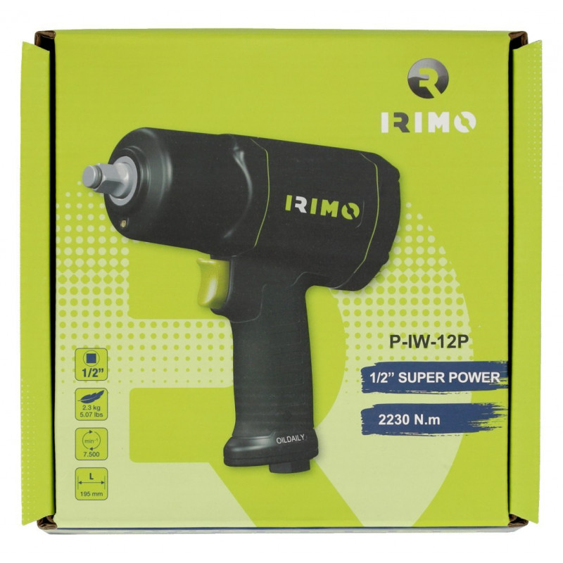 Пневматичний ударний гайковерт 1/2, максимальний крутний момент 2230 Нм, IRIMO [P-IW-12P]