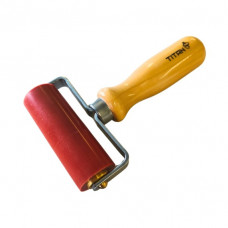 Силіконовий притискний ролик для мембрани та руберойду TITAN 90 мм з дерев'яною ручкою (TS90) TYTAN