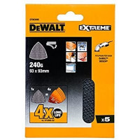 Набор из 5 треугольных шлифовальных сеток DELTA для дерева, металла, ПВХ, зернистость 240, 93x93x93 мм, DeWalt [DTM3095-QZ]