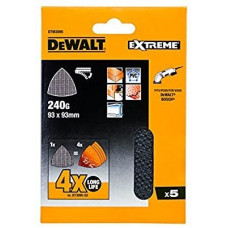 Набор из 5 треугольных шлифовальных сеток DELTA для дерева, металла, ПВХ, зернистость 240, 93x93x93 мм, DeWalt [DTM3095-QZ]