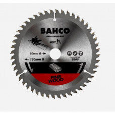 Дисковый пильный диск для резки древесины 165/20/2,2 мм, 48 зубцов, FINE Wood, Bahco [8501-165-20-48XF] для погружных пил.