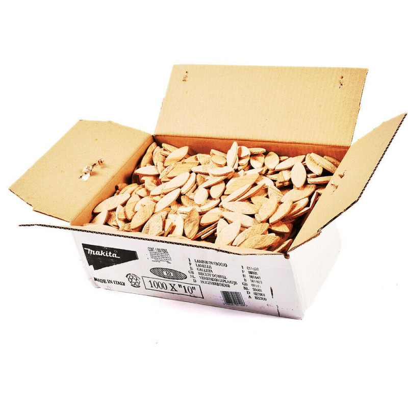 Деревянные соединители, ламели тип 10, 54x20x4 мм, 1000 шт. Makita [P-08844]