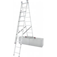 Алюмінієві багатофункціональні драбини 3x9 CORDA KRAUSE [033390] з функцією монтажу на сходи