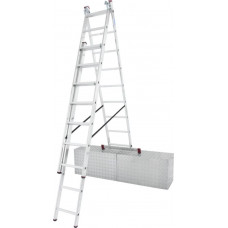 Алюмінієві багатофункціональні драбини 3x9 CORDA KRAUSE [033390] з функцією монтажу на сходи