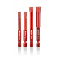 Набір з 4 алмазних кільцевих пил для кераміки 4, 5, 8, 10 мм, сухі, 365 SMART [SM-25-SET4HEX]