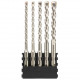 Набір із 5 свердел SDS+ для бетону, 2x6/8/10/12 мм, DeWALT [DT70836-QZ] сумісний із системою Tough Case+