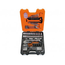 Набор головок 1/4 и 1/2 дюйма, а также рожковых, шестигранных и торцевых ключей, 108 предм. BAHCO [S108]