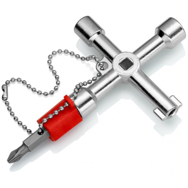 Універсальний ключ для шаф, розподільних щитів, коробок та запірних систем KNIPEX [00 11 03]