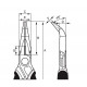 Плоскогубцы с полукруглыми губками, изогнутые под углом 45º, длина 200 мм, многокомпонентная ручка, Bahco [2427 G-200]