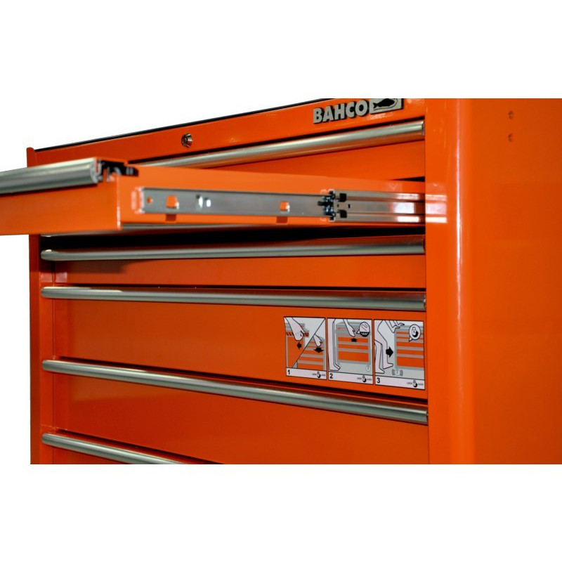 Візок для інструментів Bahco CLASSIC з 8 шухлядами помаранчевого кольору [1475K8]