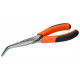Хромовані напівкруглі плоскогубці, зігнуті під кутом 45º, довжина 160 мм, багатокомпонентна ручка, Bahco [2427 GC-160IP]