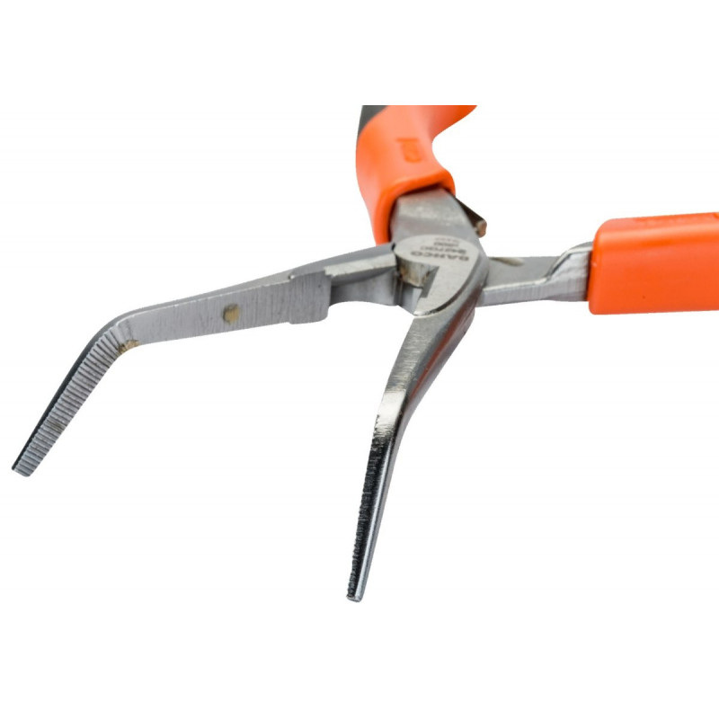 Хромовані напівкруглі плоскогубці, зігнуті під кутом 45º, довжина 160 мм, багатокомпонентна ручка, Bahco [2427 GC-160IP]