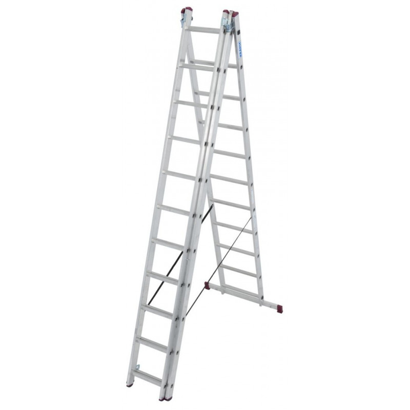 Многофункциональные стремянки CORDA 3x11 ступенек Krause [030429]