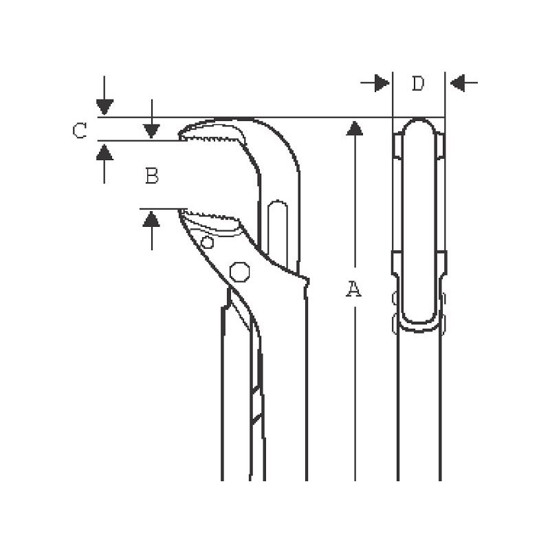 Трубний ключ ERGO типу Swede, для 1 Bahco [141]