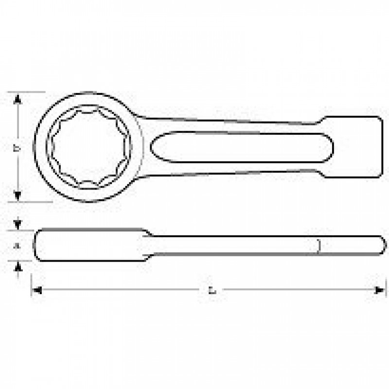 Дюймовый накидной ключ M1.7/8 для удара [7444SG-Z-1.7/8]