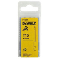 Набір із 5 біт Torx 1/4, розмір TX15/70 мм, DeWalt [DT7291-QZ]