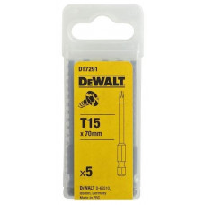 Набір із 5 біт Torx 1/4, розмір TX15/70 мм, DeWalt [DT7291-QZ]
