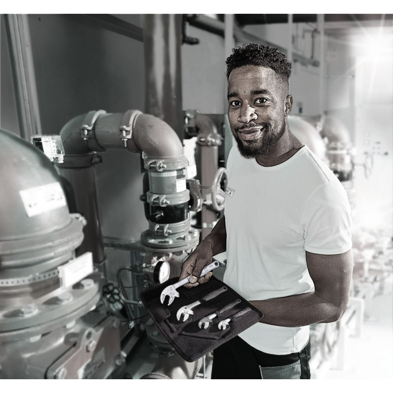 Набір саморегульованих розвідних ріжкових ключів Joker XS, S, M, L, 7-19 мм, 1/4-3/4, серія 6004 Joker 4 Set WERA 2go [050201