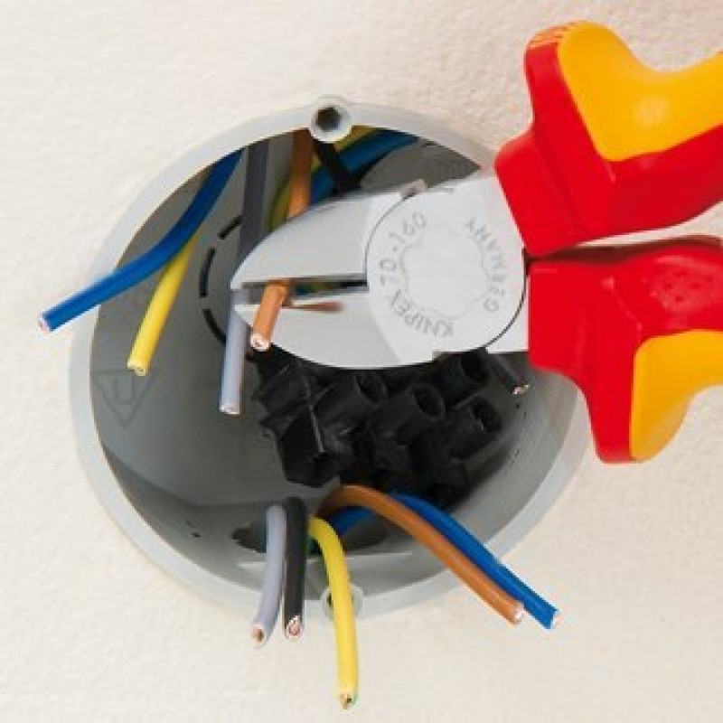 Изолированные бокорезы, для работы под напряжением до 1000 В, VDE, 140 мм, KNIPEX [70 06 140]