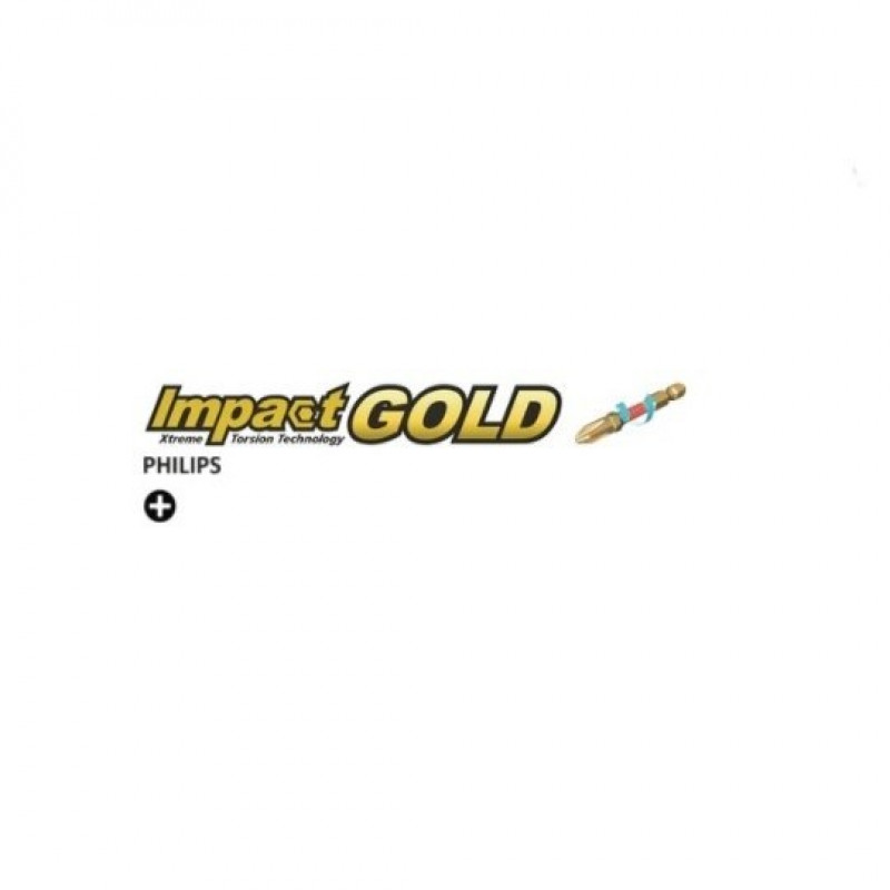 Набір з 10 подвійних ударних біт 1/4 Philips PH2/65 мм, IMPACT GOLD MAKITA [B-52912] + магнітизатор