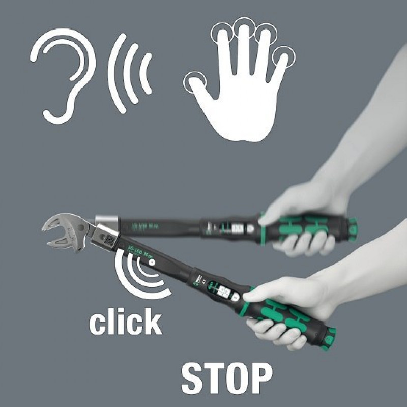 Механический динамометрический ключ 10-100 Нм, для вставных бит, Click-Torque X7, Wera [05075657001]