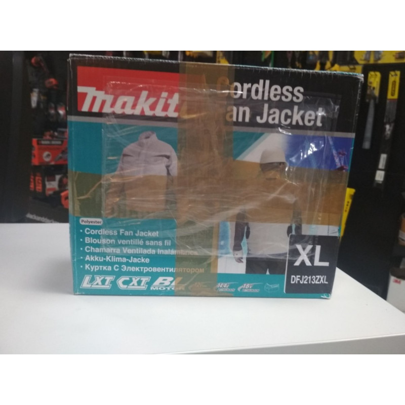 Бездротова вентильована робоча куртка 12V max (10.8V) CXT/ 14.4V / 18V Makita [DFJ213ZXL] розмір XL
