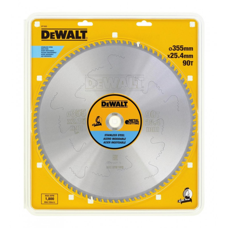 Дискова пилка DeWalt з нержавіючої сталі 355/25,4 мм [DT1922-QZ]