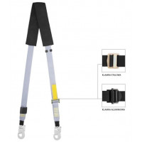 Ремень для рабочего позиционирования AF610 С АЛЮМИНИЕВОЙ ПРЯЖКОЙ (с двумя карабинами AZ 002) PROTEKT